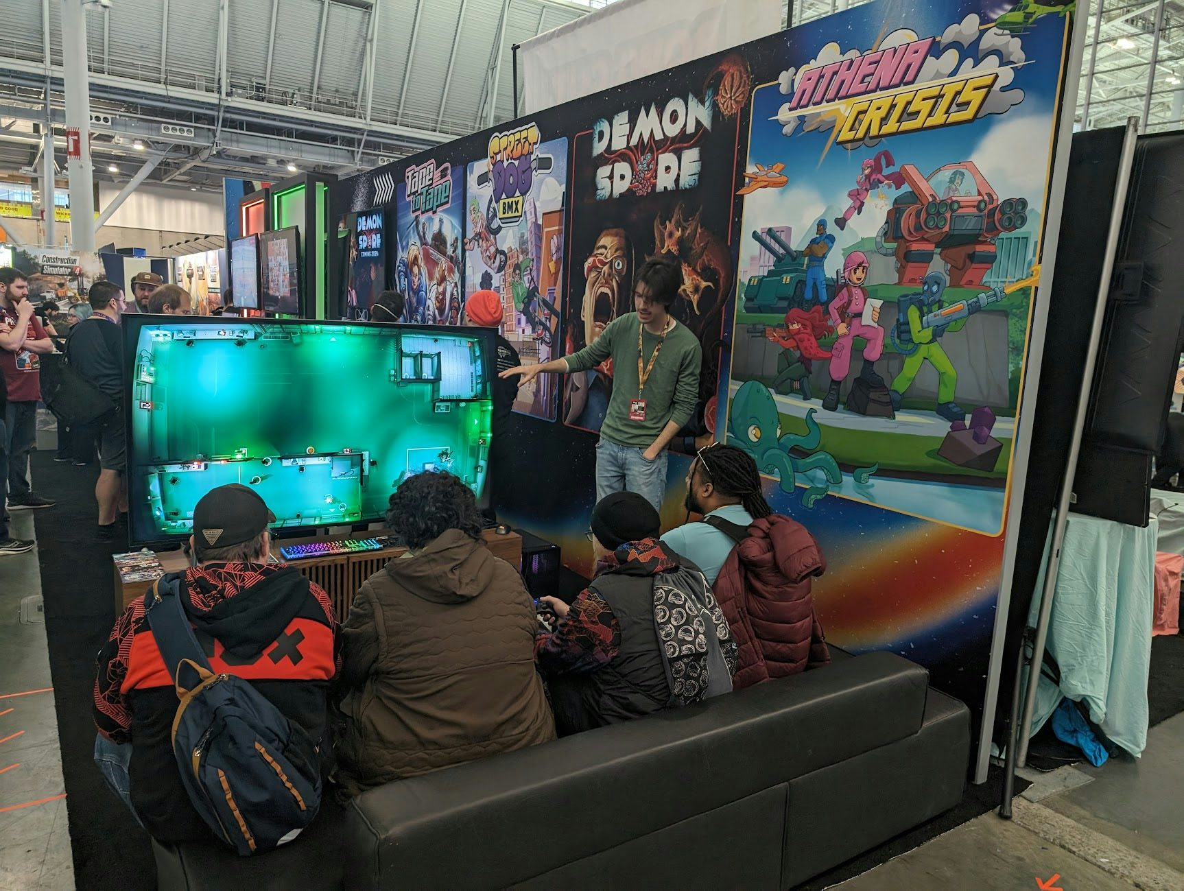 An image of PAX attendees playing Demon Spore